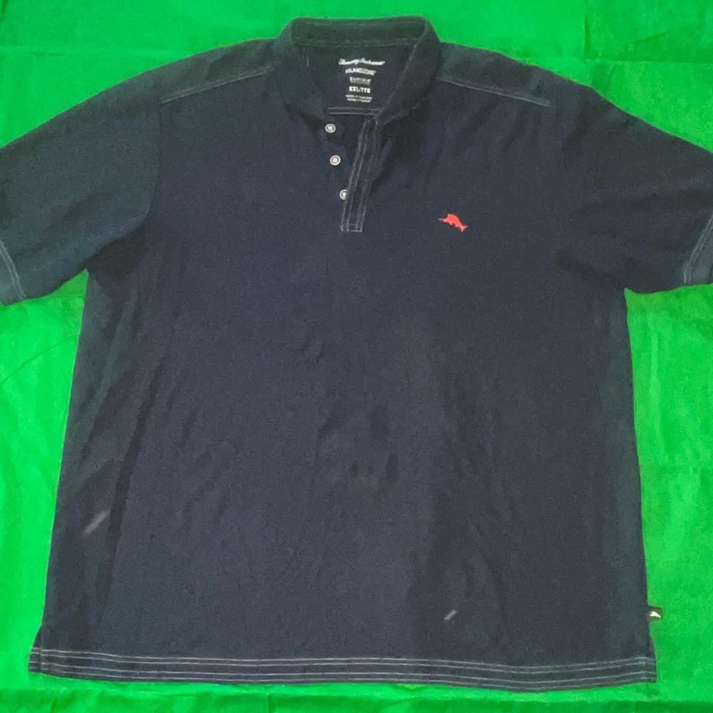 Tommy Bahama Supima Cotton Men’s Polo Shirt Islandzone XXL Blue Short Sleeve